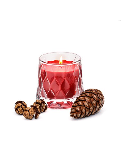 Missi Yılbaşı Kristal Cam Bardak Kırmızı Spice Orange Kokulu Vegan Mum - S000295869-20045