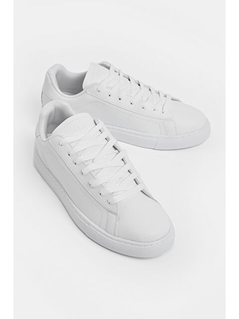 TONNY BLACK Erkek Beyaz Poli Taban Bağcıklı Günlük Spor Ayakkabı - S000493939-20063