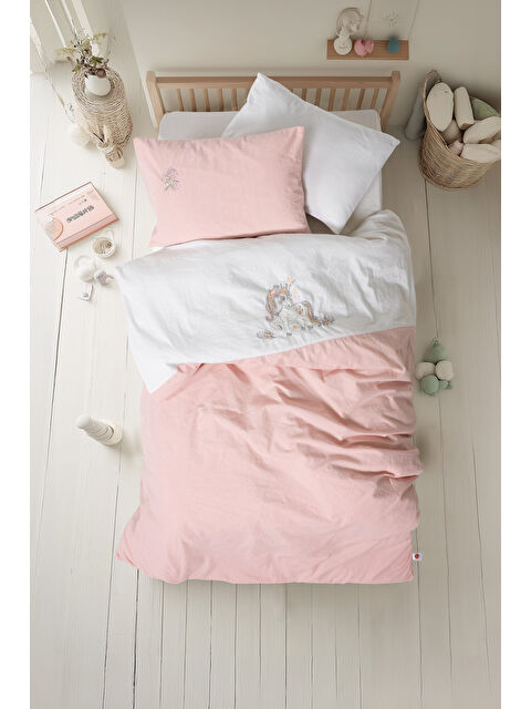 Varol Pamuk Box Nakişli Bebek Nevresim Takimi Bonic Beyaz - S000448232-23173