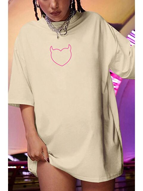 uyguntarz Unisex  Baskılı Oversize Tshirt - S000238518-19928