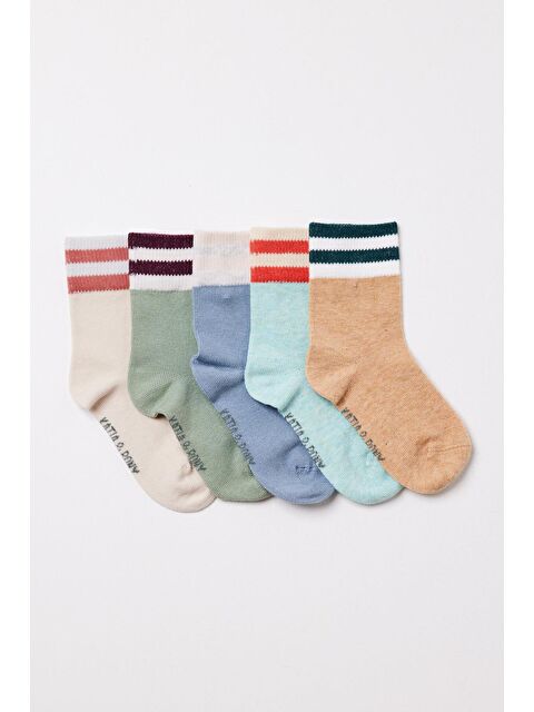 Bony Socks Bebek 5'Li Çizgili Soket Çorap - S000375285-23173