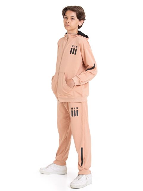 pi pengai Erkek Çocuk Eşofman Takımı - 2 İplik-Fermuarlı- Kapüşonlu 1216.1 - S000471391-19966