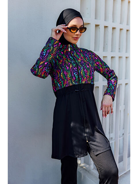 Remsa Mayo Tam Kapalı Tesettür Mayo Siyah01 R5101 Neşe - S000418504-19351