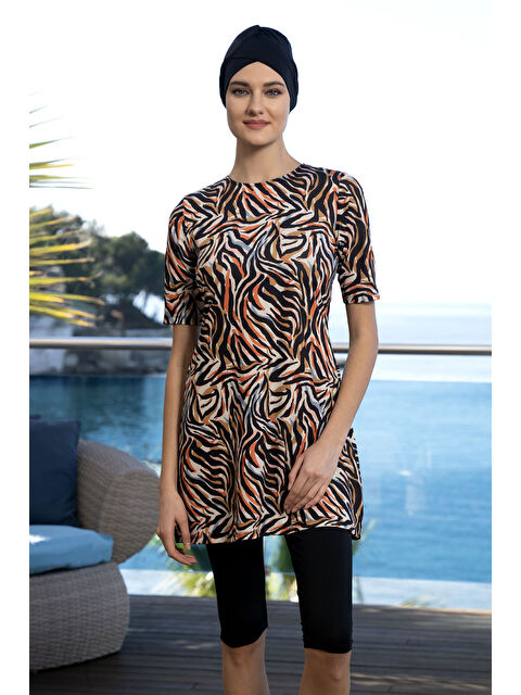 Remsa Kısa Kollu Yarı Kapalı Mayo 24814 Siyah - S000418507-19351