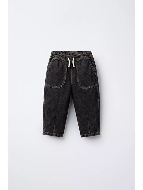 Magu Erkek Çocuk Pamuklu Siyah Denim Jogger Pantolon - S000482666-29666