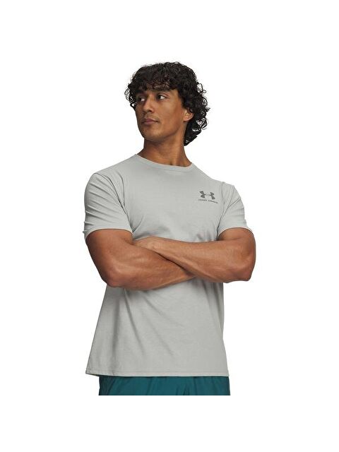 Under Armour Sportstyle Left Chest Erkek Gri Tişört - S000522126-20600