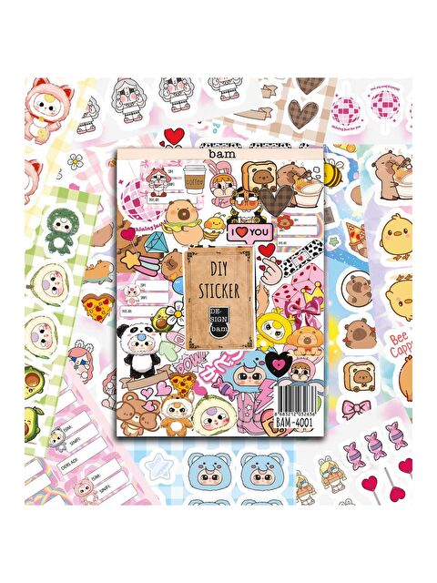 Bam Hediyelik Eşya Cute Baby My DIY Sticker Book 24 * 17 cm 16 Sayfa Özel Tasarım Rengarenk Sticker Kitabı - S000495828-23173