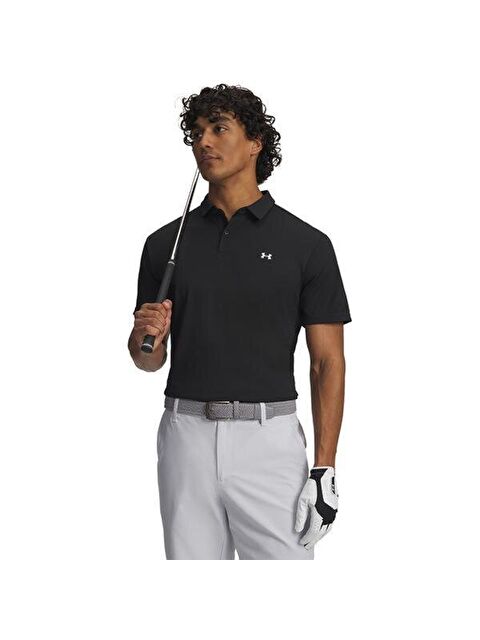 Under Armour T2G Pique Erkek Siyah Polo Yaka Tişört - S000522128-19351