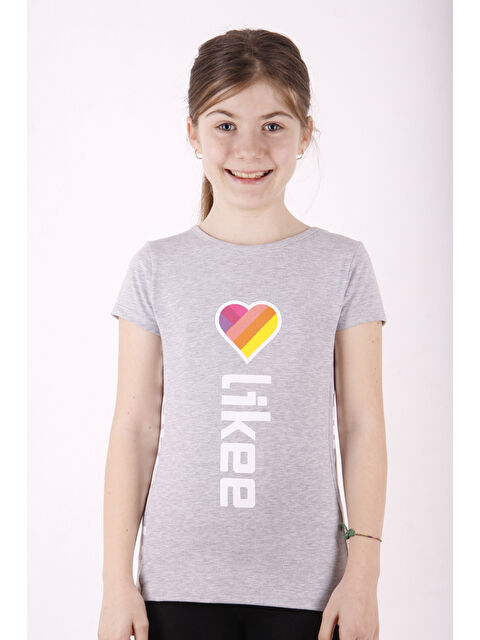 Toontoykids Kız Çocuk Likee Baskılı Tişört