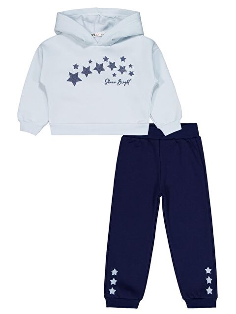 Civil Girls Yıldızlar Baskılı 2-5 Yaş Eşofman Takımı - Mavi 3-4 Yaş - S000450773-17234