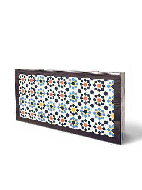 Biggdesign Yıldız Tavla, Çizilmez Zeminli, Mıknatıslı MDF Kasa, 2 Kat Vernik Cilalı - S000465152-23173