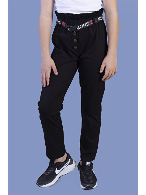 Toontoykids Kız Çocuk Beli Lastikli Kemer Detaylı Pantolon - S000420571-19351