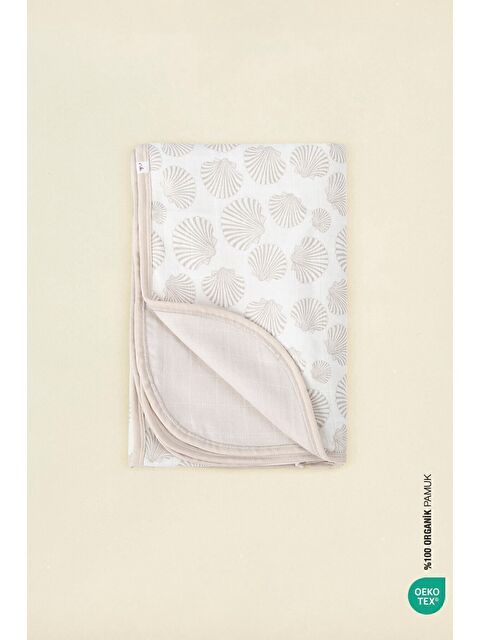 İrya BebeMarin Seashell Müslin Battaniye 120x120 Beyaz - S000503719-20063