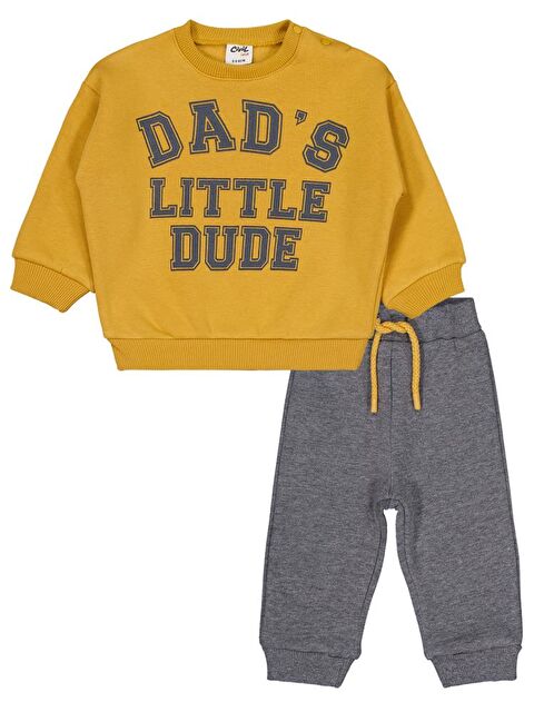 Civil Baby Dad's Little Dude 6-18 Ay Takım - Hardal 12-18 Ay - S000466693-20074