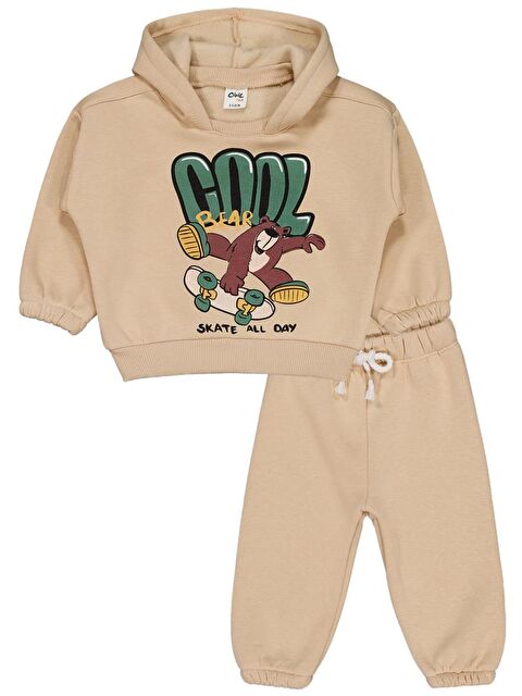 Civil Baby Ayıcık Baskılı 6-18 Ay Takım - Kahverengi 9-12 Ay - S000483179-4280