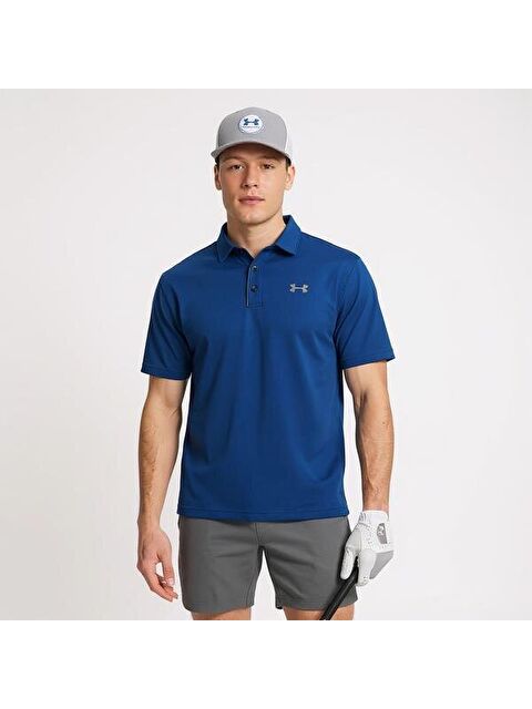 Under Armour Tech Erkek Mavi Polo Yaka Tişört - S000522129-17234