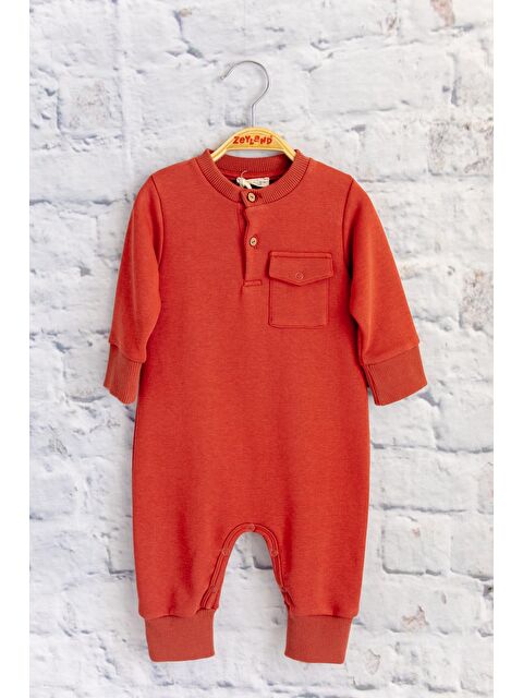 Mi·ni·ni·o Erkek Bebek Cepli Tulum - Kiremit - S000363658-18657