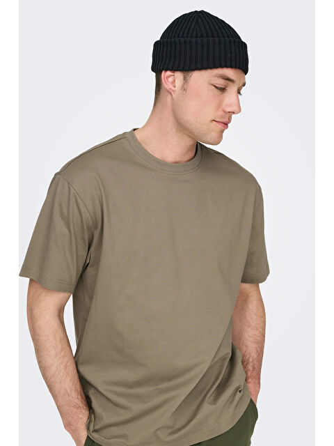 Only&Sons Onsfred % 100 Pamuk Relaxed Fit Bisiklet Yaka T Shirt 22022532 - S000355606-26429