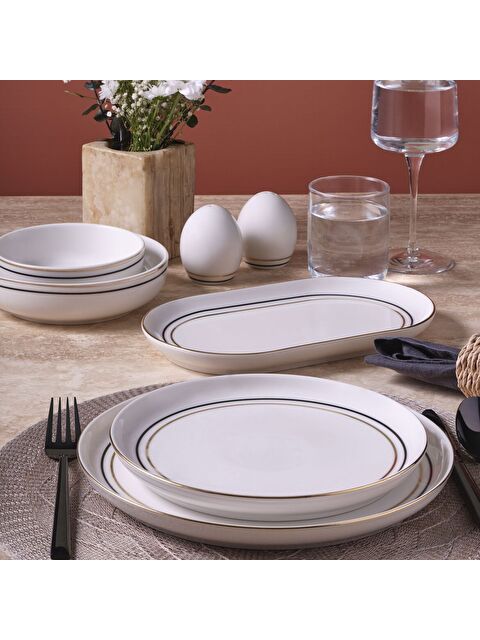 GÜRAL PORSELEN Bilbao 19 Parça 4 Kişilik Yemek Takımı 6611 - S000274467-23173