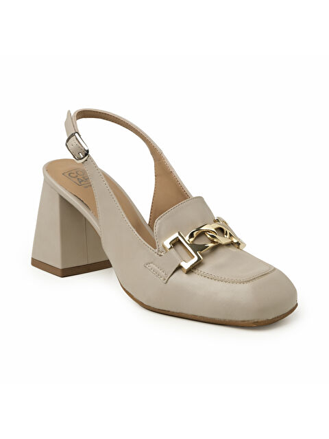 Comart Kadın Bej Topuklu Ayakkabı 6G5167 5167 Micro Tech Beige