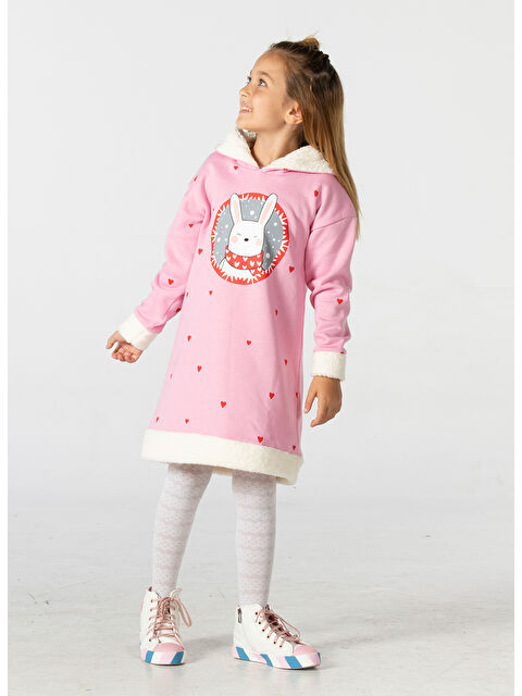 Casabony Bunny Pink Yumoş Kız Çocuk Elbise - S000263482-20024