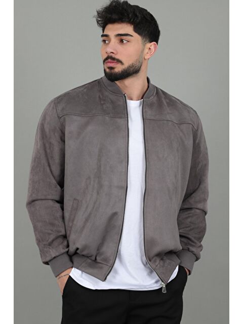 Stilkombin Kolej Yaka Bel Lastikli Süet Mevsimlik Mont BL 1711-60287