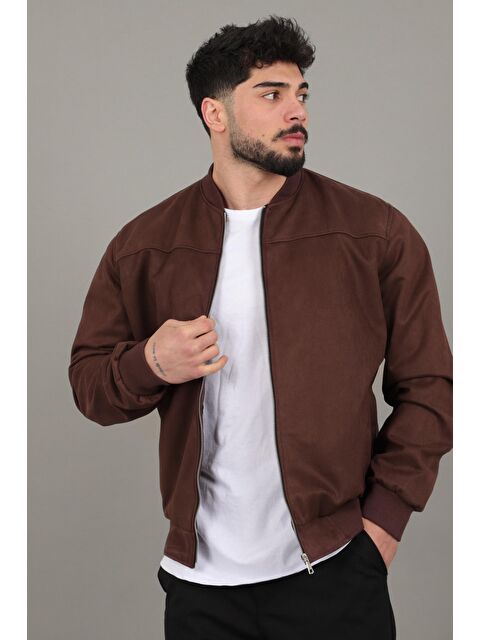 Stilkombin Kolej Yaka Bel Lastikli Süet Mevsimlik Mont BL 1711-60287