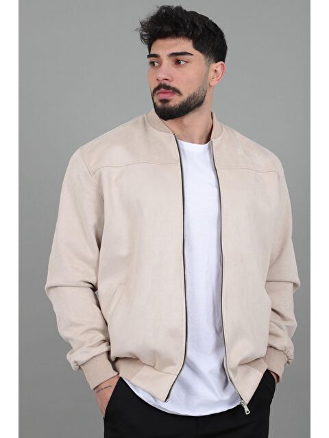 Stilkombin Kolej Yaka Bel Lastikli Süet Mevsimlik Mont BL 1711-60287