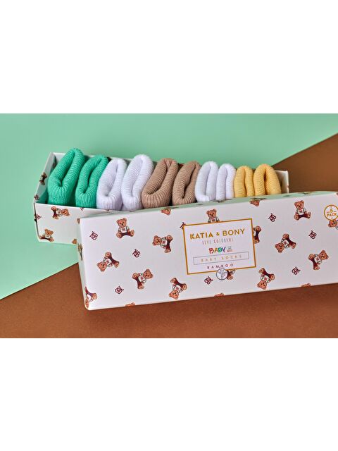 Katia And Bony 5'li Paket Yenidoğan Bamboo Bebek Çorap Renkli - S000231855-23173
