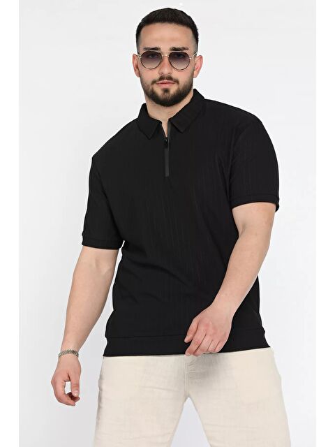 Mishar İtalia Erkek Polo Yaka Yarım Fermuarlı Tişört - S000373016-19351