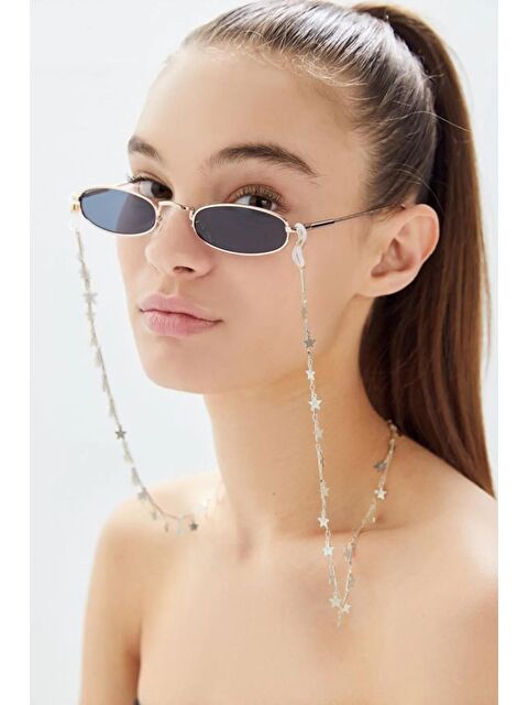 New Obsessions Gümüş Rengi Tarses Yıldız Detaylı Gözlük Zinciri - S000145040-18105