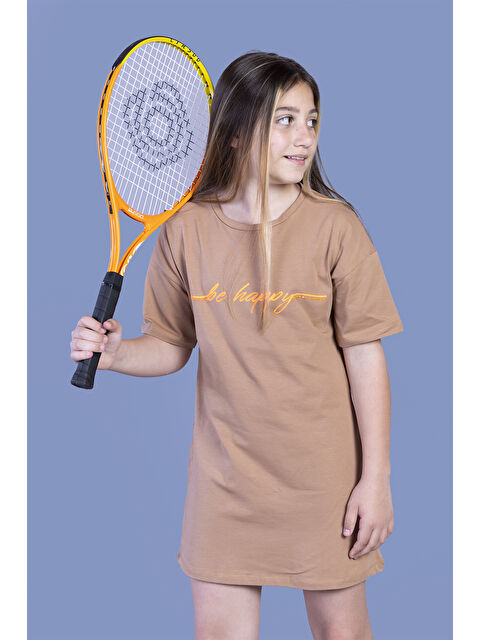 Toontoykids Kız Çocuk Düşük Kol Detaylı Baskılı Elbise - S000268106-19413