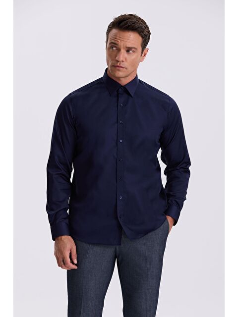 JAKAMEN Beyaz Comfort %100 Pamuk Fit Ütü Gerektirmeyen Non İron Gömlek - S000495839-21164