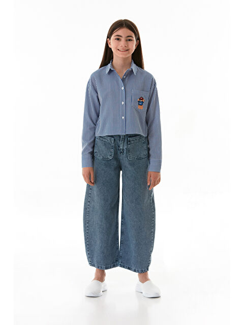 Fullamoda Çift Cepli Kız Çocuk Baggy Pantolon - S000381021-17234