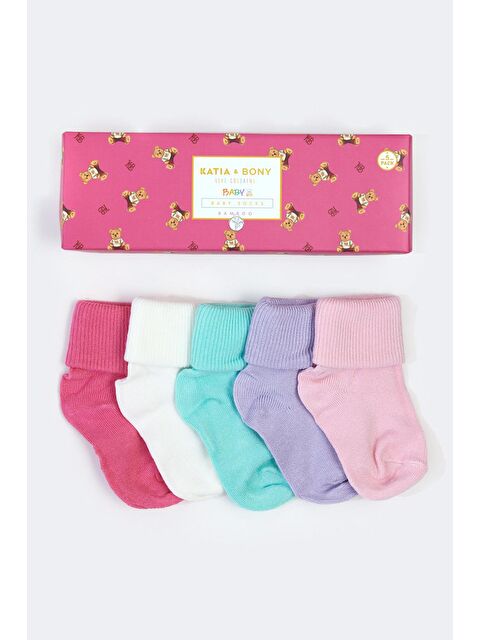 Katia And Bony 5'li Paket Yenidoğan Bamboo Bebek Çorap Renkli - S000231856-20024