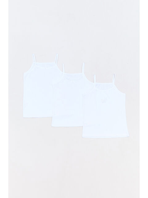 Fullamoda Balerin Baskılı 3 Lü Kız Çocuk Atlet - S000385358-20063