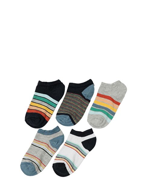 Polaris CLR LINE 5 LI PTK-B 5PR GRI MULTI Erkek Çocuk 5'li Patik Çorap - S000471400-20600