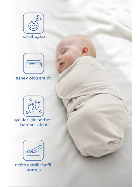 Babyjem İnterlok Pamuklu Bebek Kundak Ekru - S000500635-19965