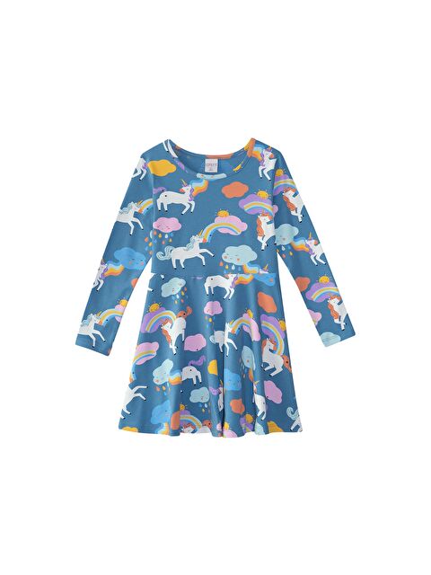 Lovetti Kız Çocuk Lady  Desen Düz Uzun Kol Elbise - S000287205-23173