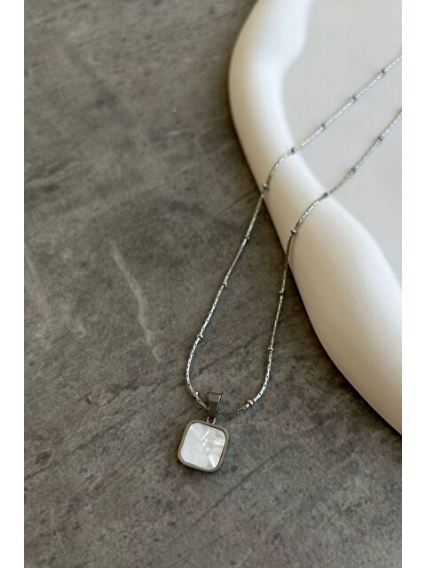 HYMAN Minimal Kare Erkek Kolye - S000516143-18105