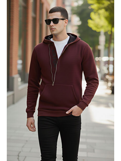 Buratti Kanguru Cepli Fermuarlı Kapüşon Yaka Slim Fit Erkek Sweat 575707 - S000000694-19951