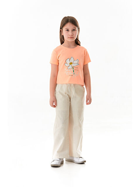 Fullamoda Beli Lastikli Cepli Kız Çocuk Keten Pantolon - S000381033-19965