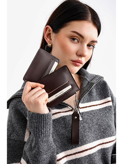 Shulebags Raye Kartlık Detaylı Cüzdan Kahve - S000501940-19413