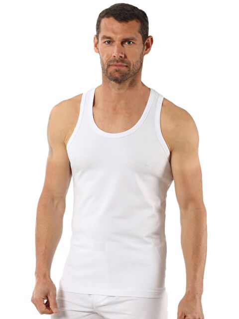 Kompedan Erkek Pamuklu Likralı Süprem Esnek Rahat Sırtı Çapraz Sporcu Rambo Atlet - S000164800-20063