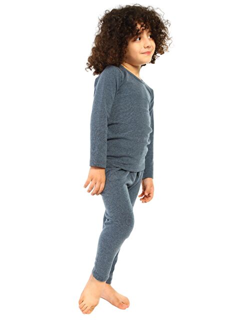 Tolin Erkek Çocuk Uzun Kollu Termal İçlik Takım İndigo Melanj 8390 - S000075067-23093
