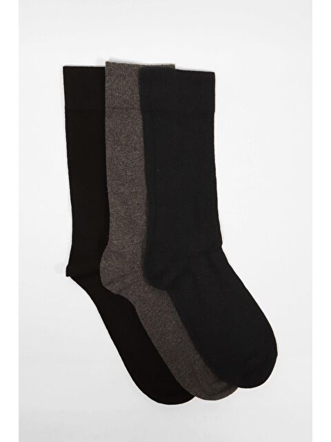 Katia And Bony 3'Lü Paket Family Erkek Soket Çorap Antrasit-Lacivert-Siyah - S000231857-23173