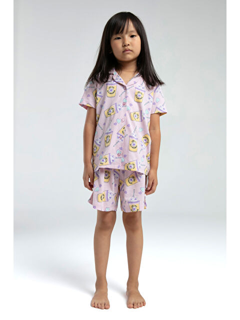 Toontoykids Kız Çocuk Komple Baskılı Şortlu Pijama Takım - S000383835-20024