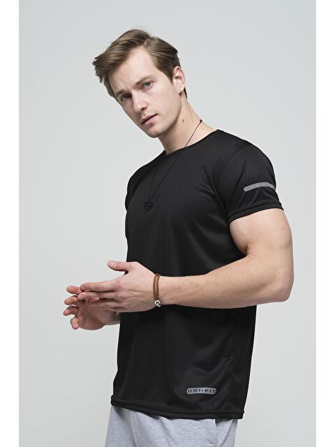Oksit Cappi Mikro Polyester Slim Fit Performans Antrenman Sporcu Erkek Tişört - S000124717-19351