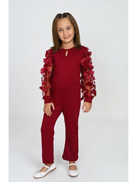 My Kids Wear Tül Kol Detaylı Tulum Gece Ve Parti Kıyafeti - S000490595-19951