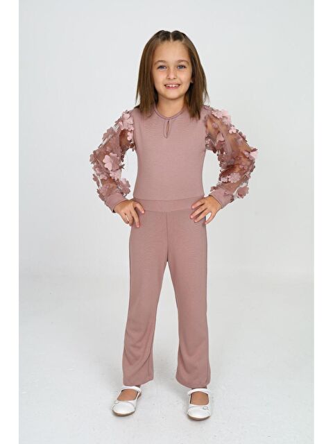 My Kids Wear Tül Kol Detaylı Tulum Gece Ve Parti Kıyafeti - S000490595-7152